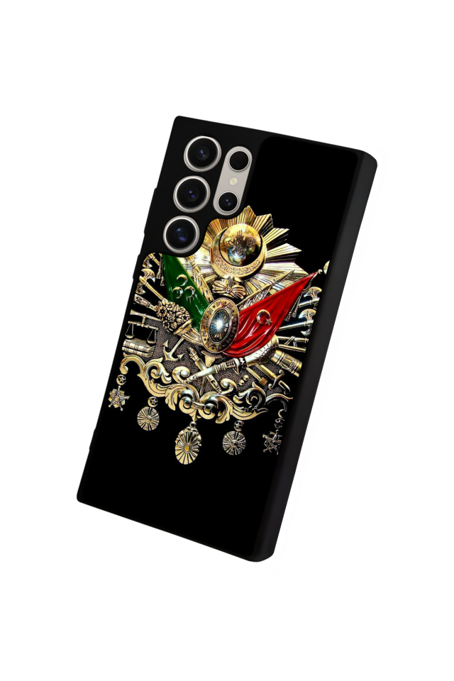 Samsung Galaxy S22 Ultra Uyumlu Osmanli Tugrasi Tasarımlı Glossy Premium Kılıf