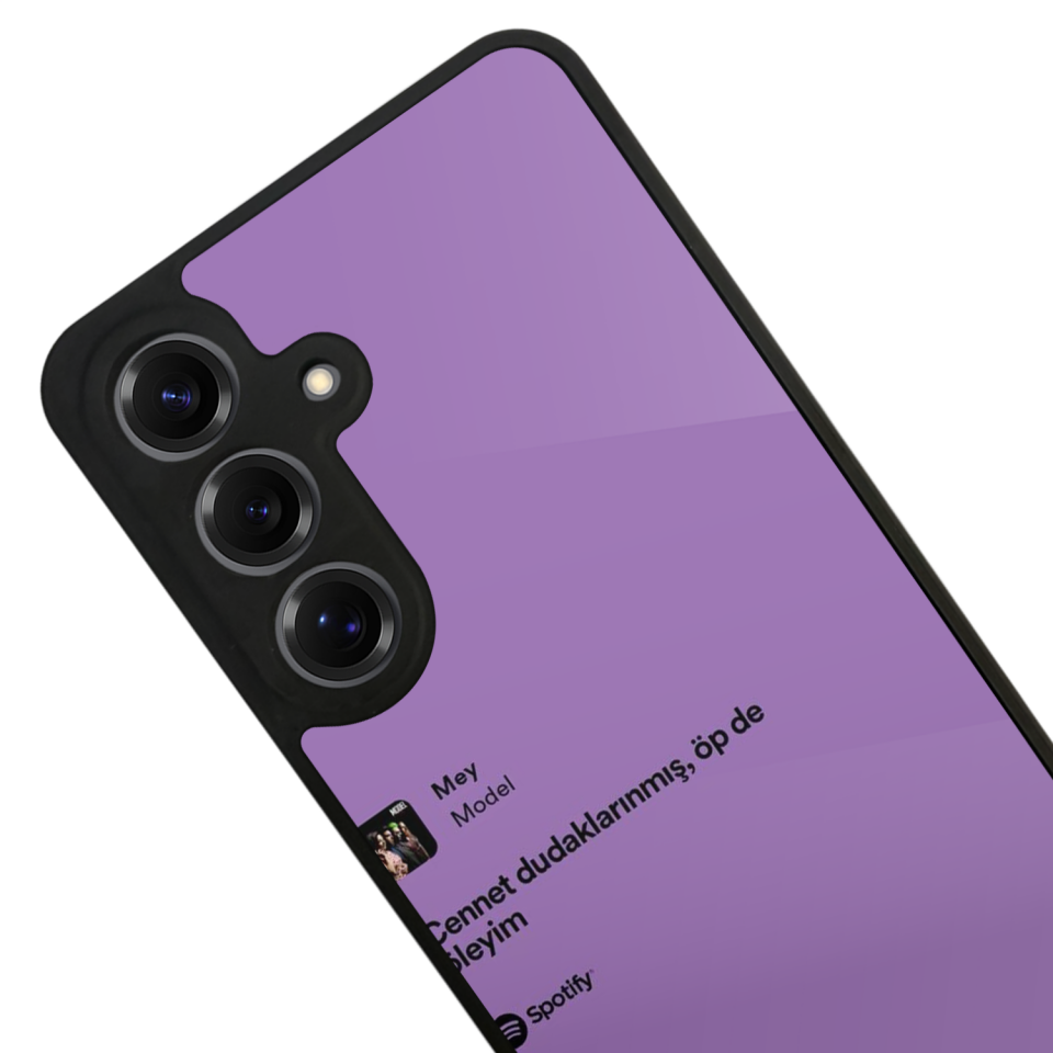 Samsung Galaxy S25 Uyumlu Sarki Sozleri Tasarımlı Glossy Premium Kılıf