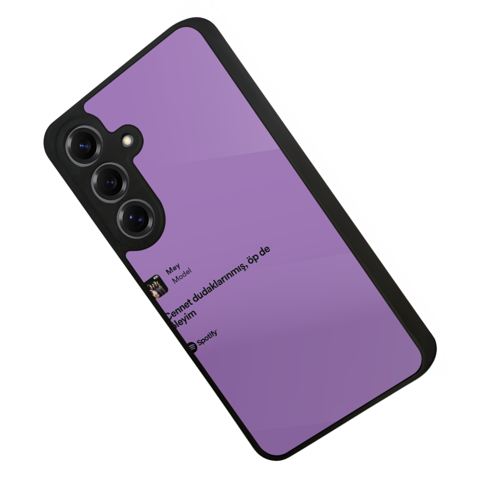 Samsung Galaxy S25 Uyumlu Sarki Sozleri Tasarımlı Glossy Premium Kılıf