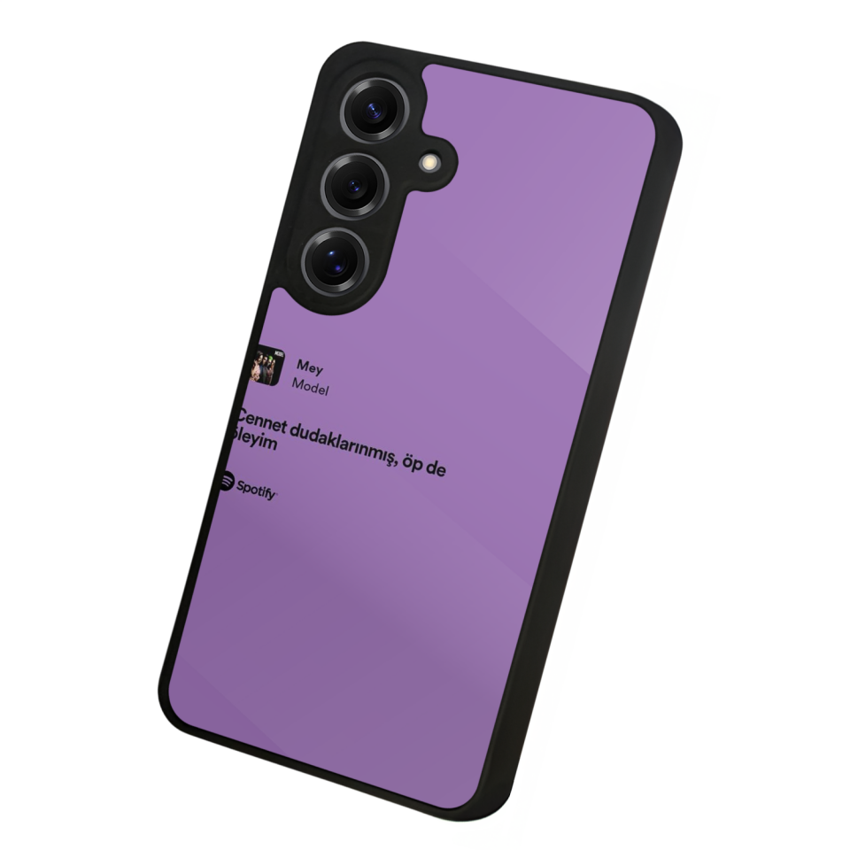 Samsung Galaxy S25 Uyumlu Sarki Sozleri Tasarımlı Glossy Premium Kılıf