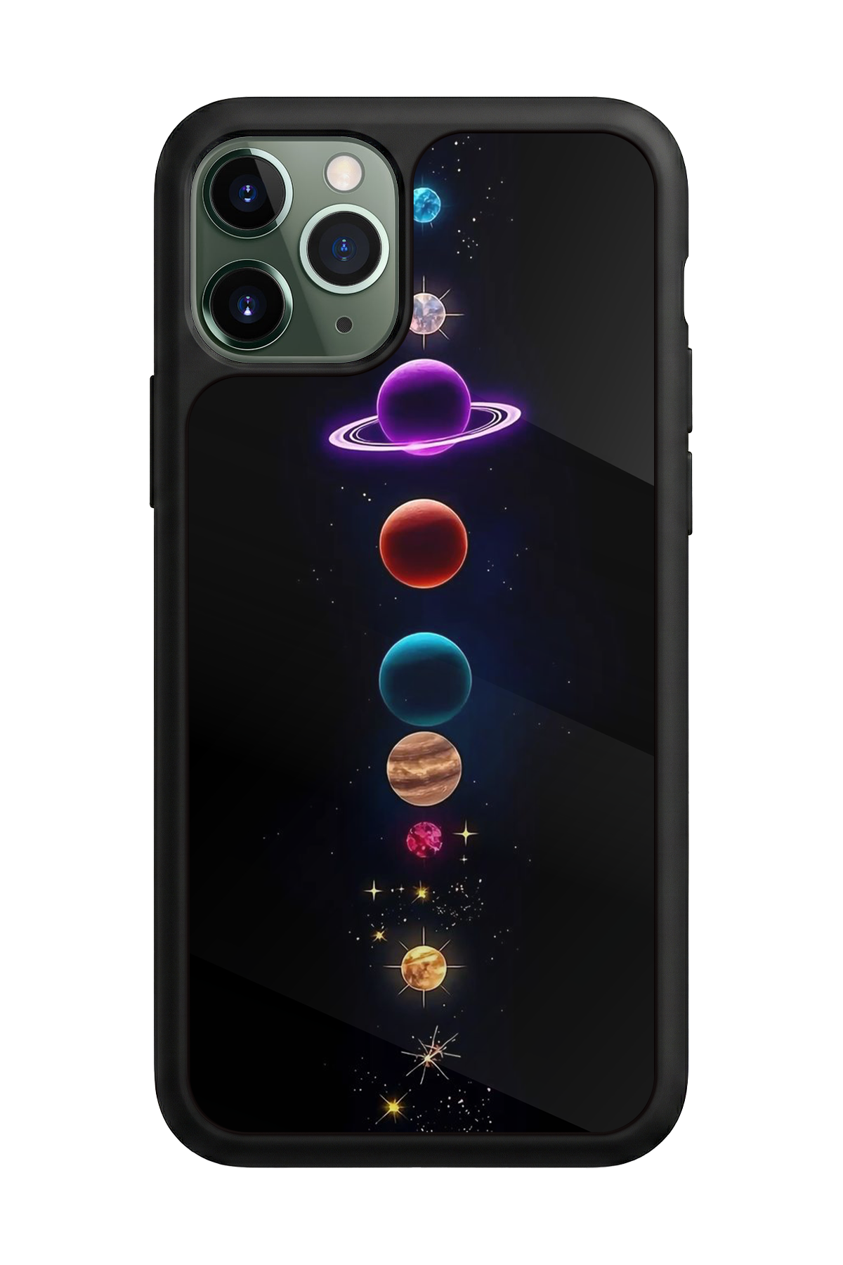 iPhone 11 Pro Max Uyumlu Uzay Tasarımlı Glossy Premium Kılıf