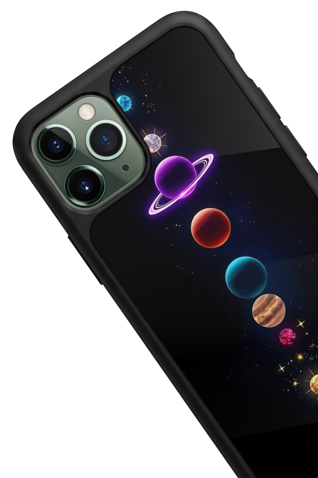 iPhone 11 Pro Max Uyumlu Uzay Tasarımlı Glossy Premium Kılıf