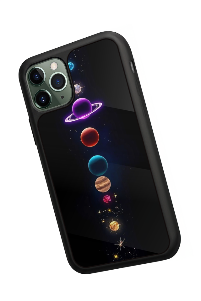 iPhone 11 Pro Max Uyumlu Uzay Tasarımlı Glossy Premium Kılıf