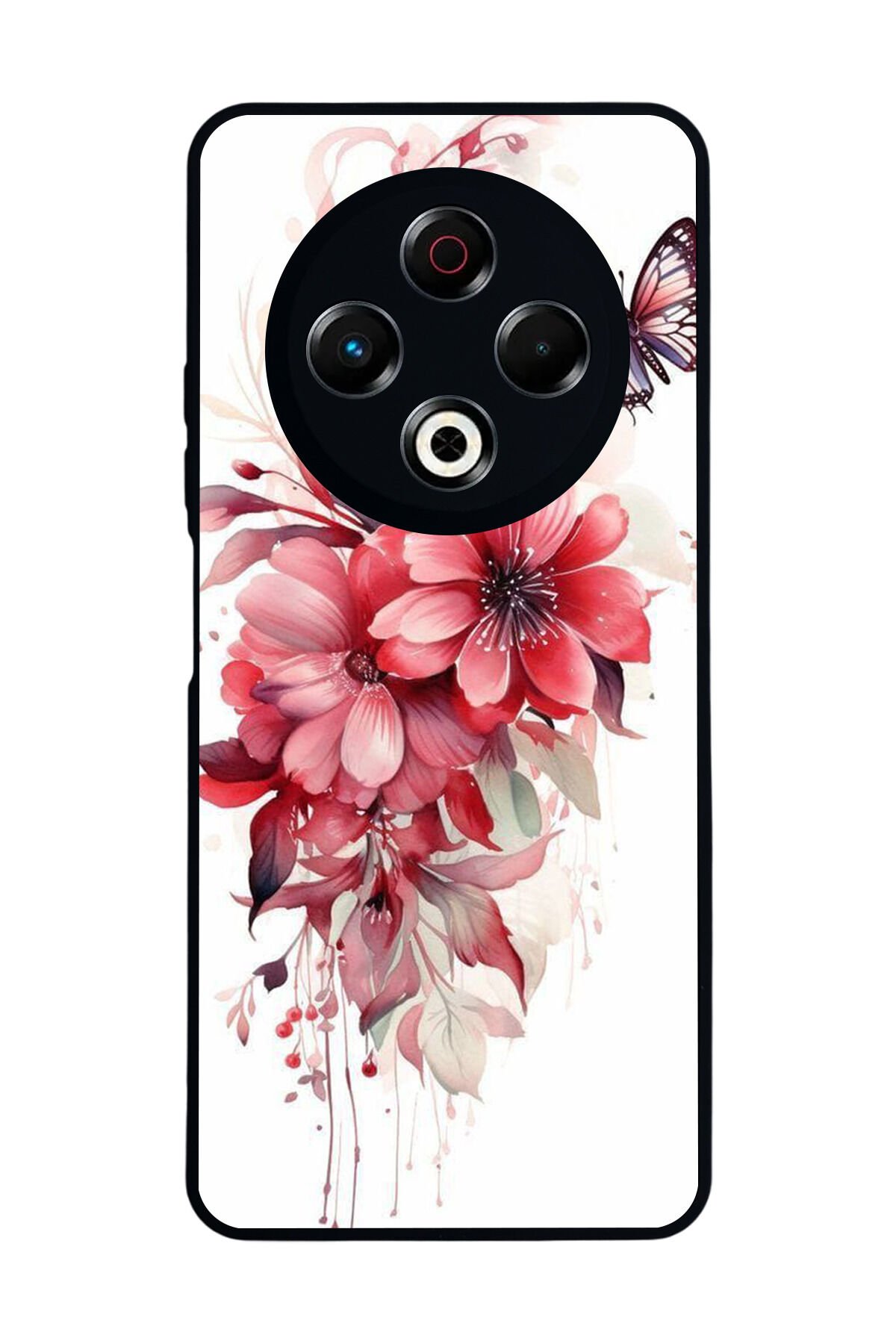 Tecno Spark 30 Uyumlu Floral Tasarımlı Glossy Premium Kılıf