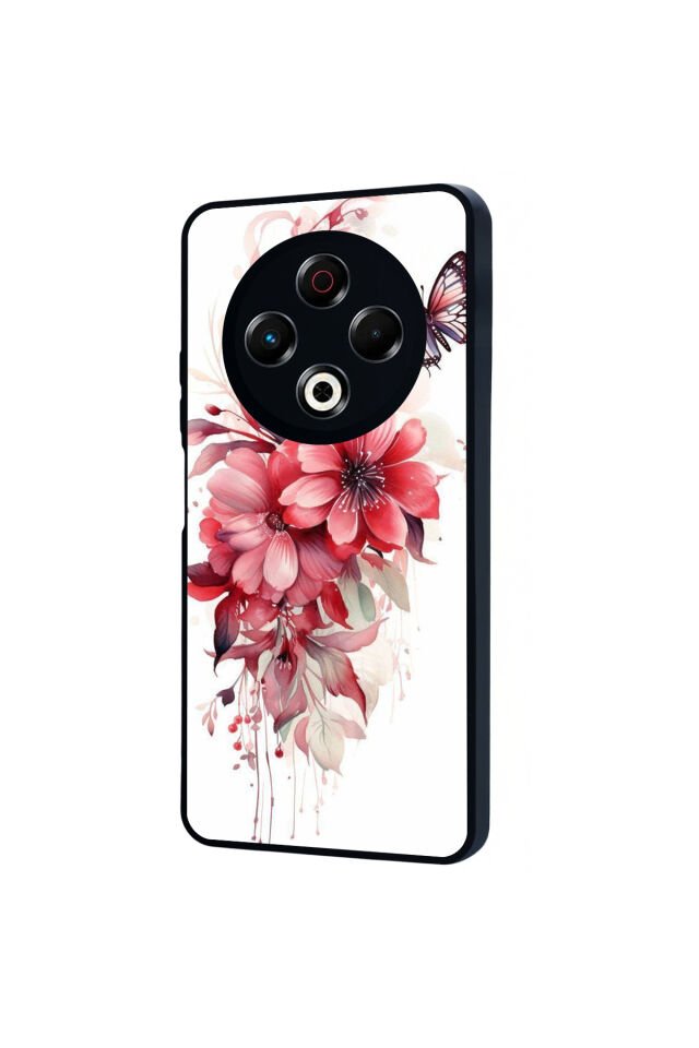 Tecno Spark 30 Uyumlu Floral Tasarımlı Glossy Premium Kılıf