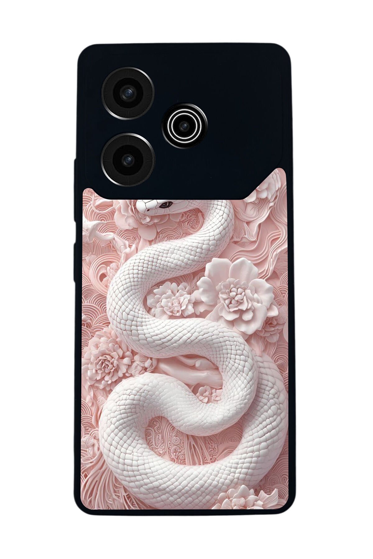 Tecno Pova 6 Uyumlu Yılan Tasarımlı Glossy Premium Kılıf