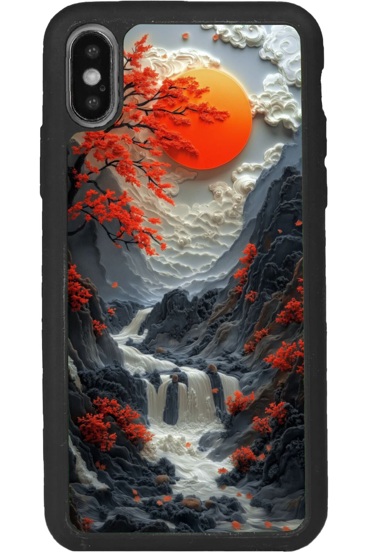 iPhone XS Max Uyumlu Mat Siyah uyumlu Kılıf – Yumuşak Silikon, Koruyucu, Şok Emici Kapak