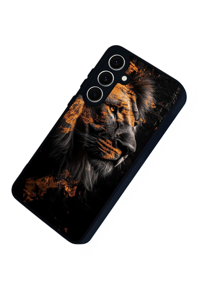 Samsung Galaxy A16 Uyumlu Aslan Tasarımlı Glossy Premium Kılıf