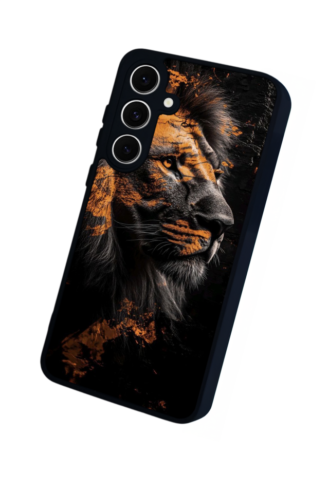 Samsung Galaxy A16 Uyumlu Aslan Tasarımlı Glossy Premium Kılıf