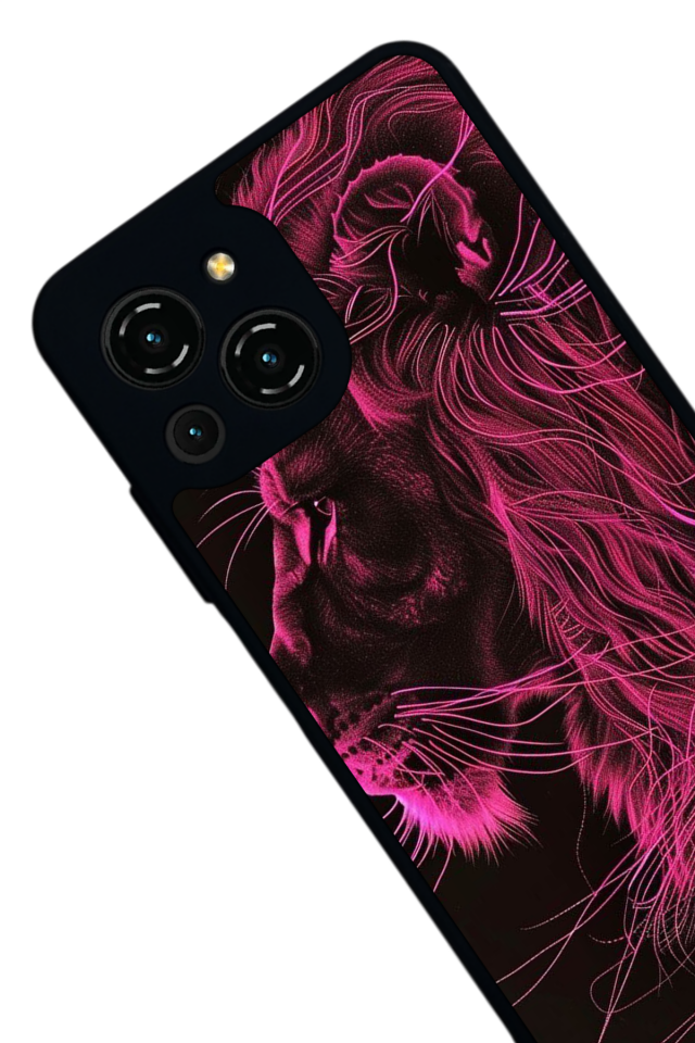 Reeder S23 Pro Max Uyumlu Aslan Tasarımlı Glossy Premium Kılıf