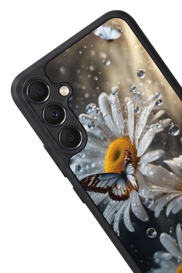 Samsung Galaxy M34 Uyumlu Cicek Tasarımlı Glossy Premium Kılıf