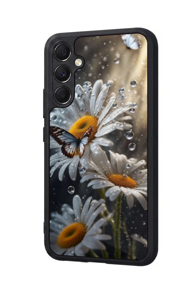 Samsung Galaxy M34 Uyumlu Cicek Tasarımlı Glossy Premium Kılıf