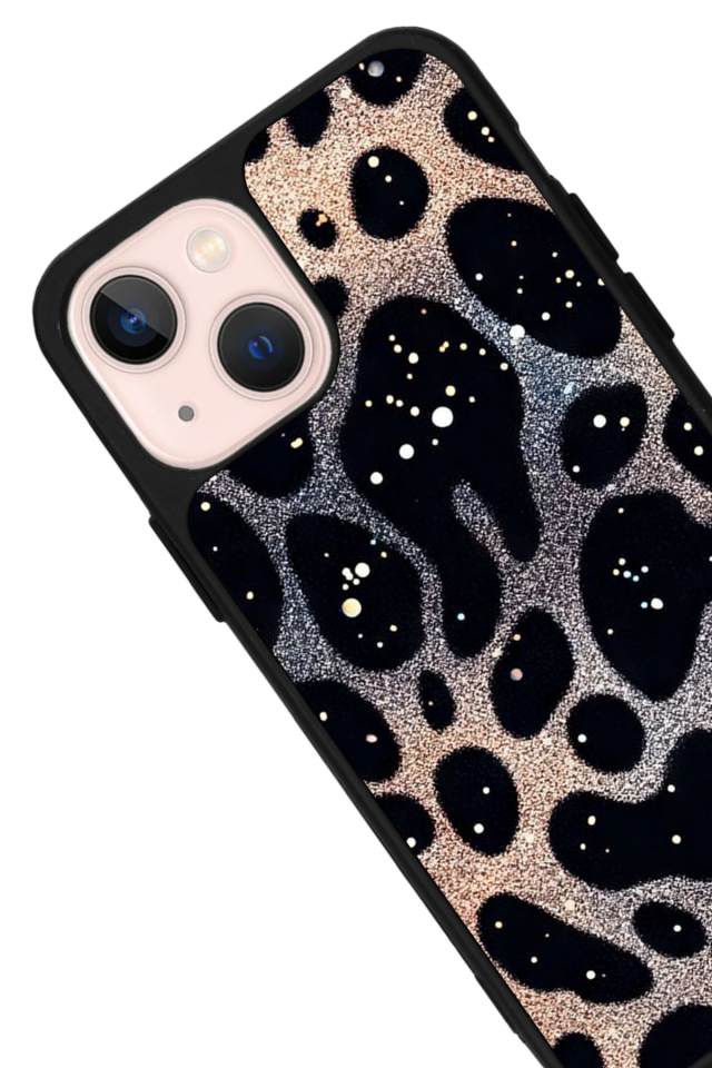 iPhone 14 Plus Uyumlu Hologram Leopar Tasarımlı Glossy Premium Kılıf