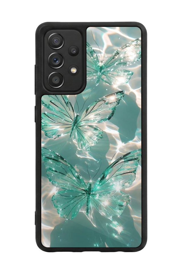 Samsung Galaxy A72 Uyumlu Kelebek Tasarımlı Glossy Premium Kılıf