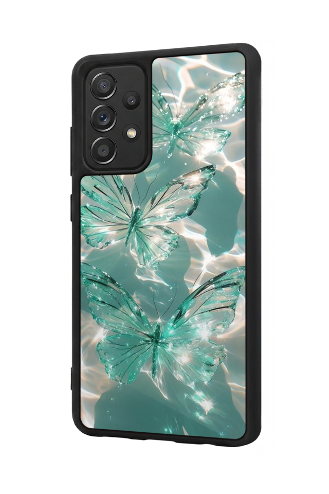 Samsung Galaxy A72 Uyumlu Kelebek Tasarımlı Glossy Premium Kılıf