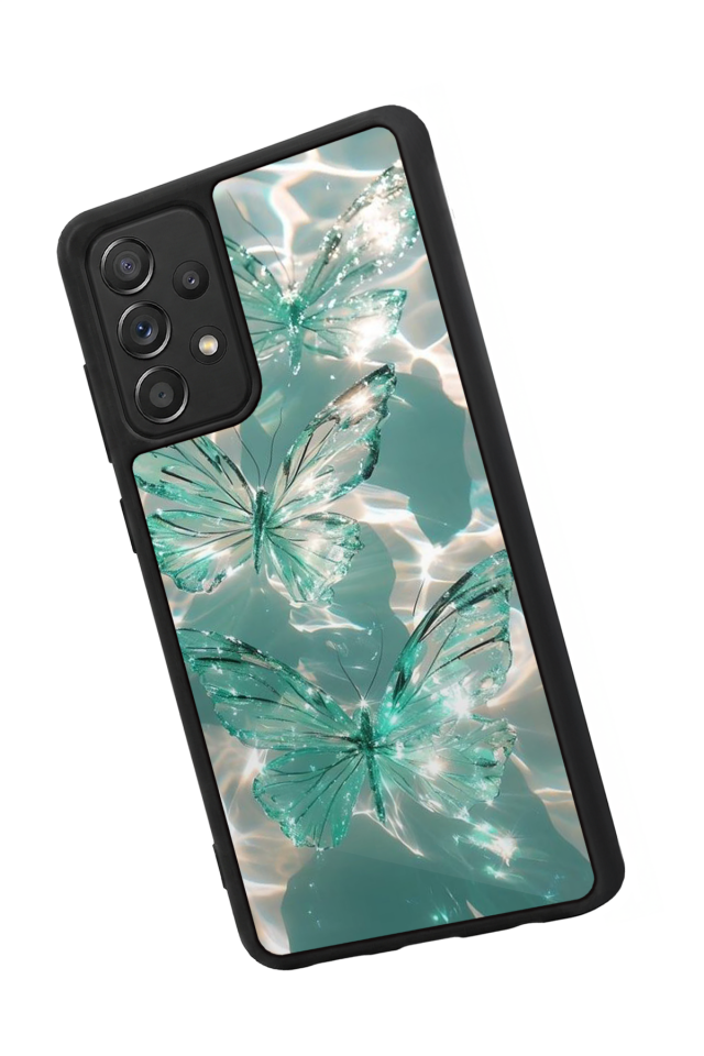 Samsung Galaxy A72 Uyumlu Kelebek Tasarımlı Glossy Premium Kılıf