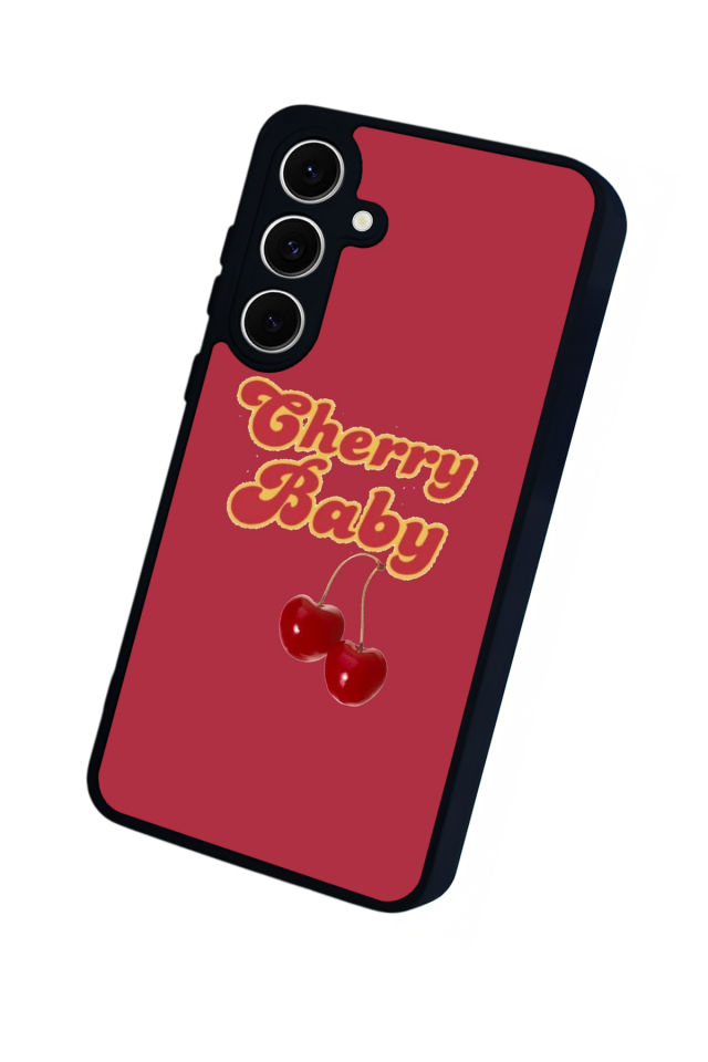 Samsung Galaxy S24 FE Uyumlu Kiraz Tasarımlı Glossy Premium Kılıf