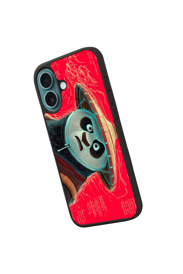 iPhone 16 Plus Uyumlu Kung Fu Panda Tasarımlı Glossy Premium Kılıf