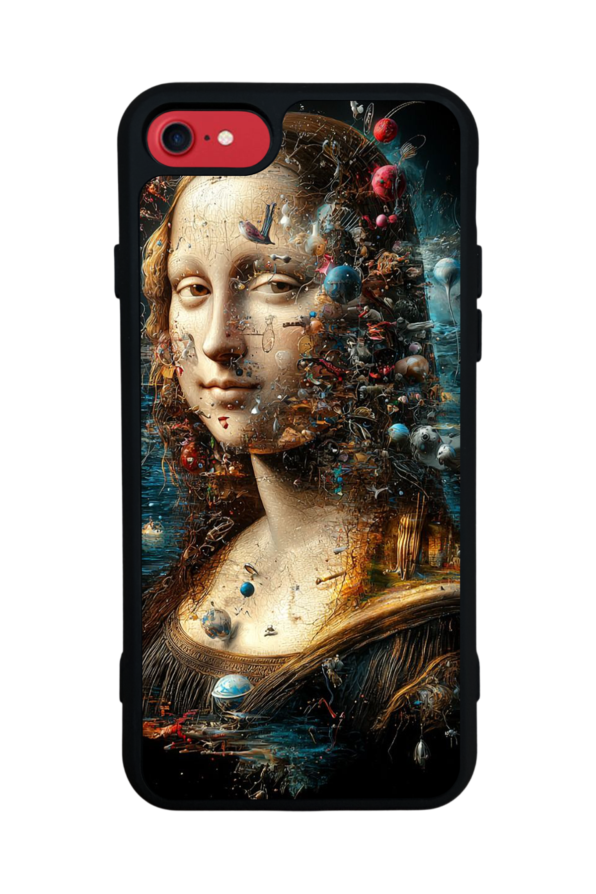 iPhone SE Uyumlu Monalisa Tasarımlı Glossy Premium Kılıf