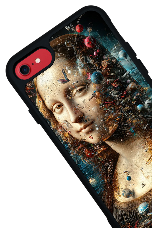 iPhone SE Uyumlu Monalisa Tasarımlı Glossy Premium Kılıf