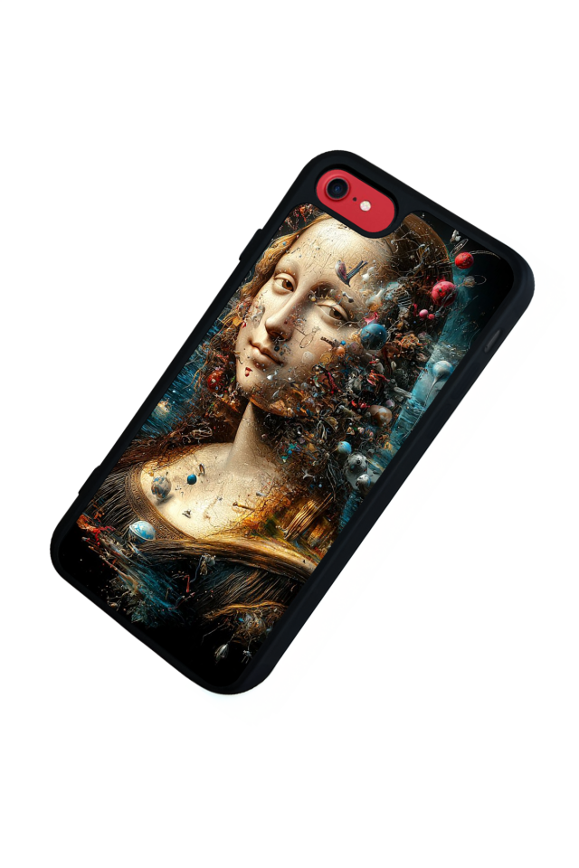 iPhone SE Uyumlu Monalisa Tasarımlı Glossy Premium Kılıf