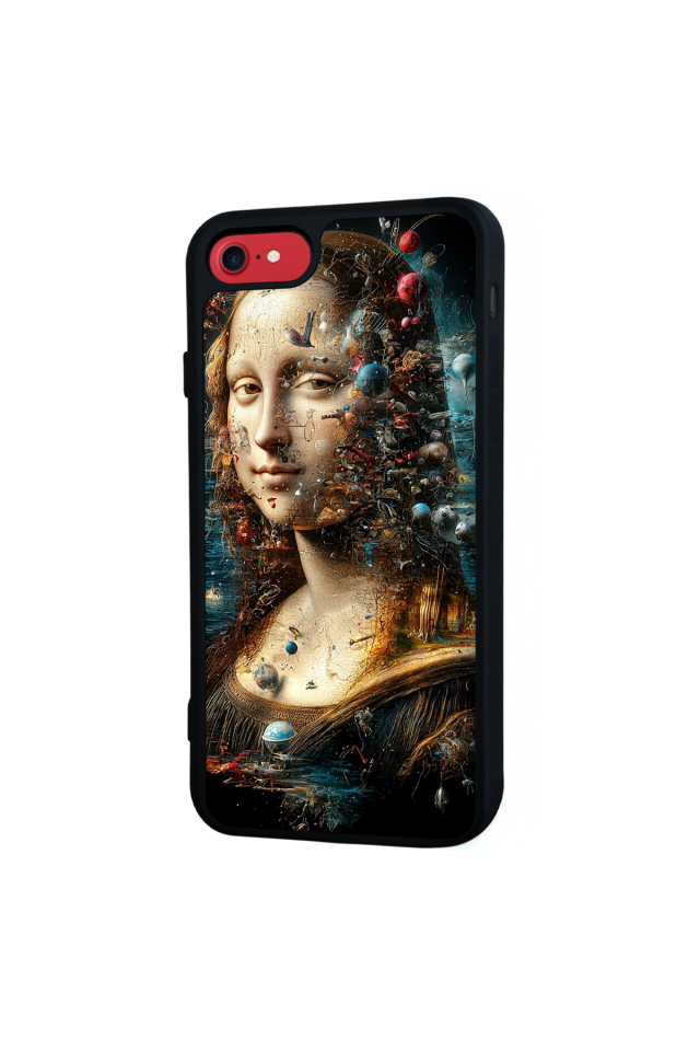 iPhone SE Uyumlu Monalisa Tasarımlı Glossy Premium Kılıf