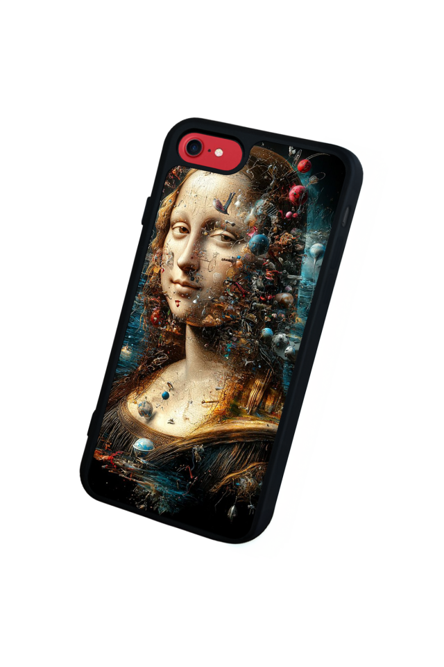 iPhone SE Uyumlu Monalisa Tasarımlı Glossy Premium Kılıf