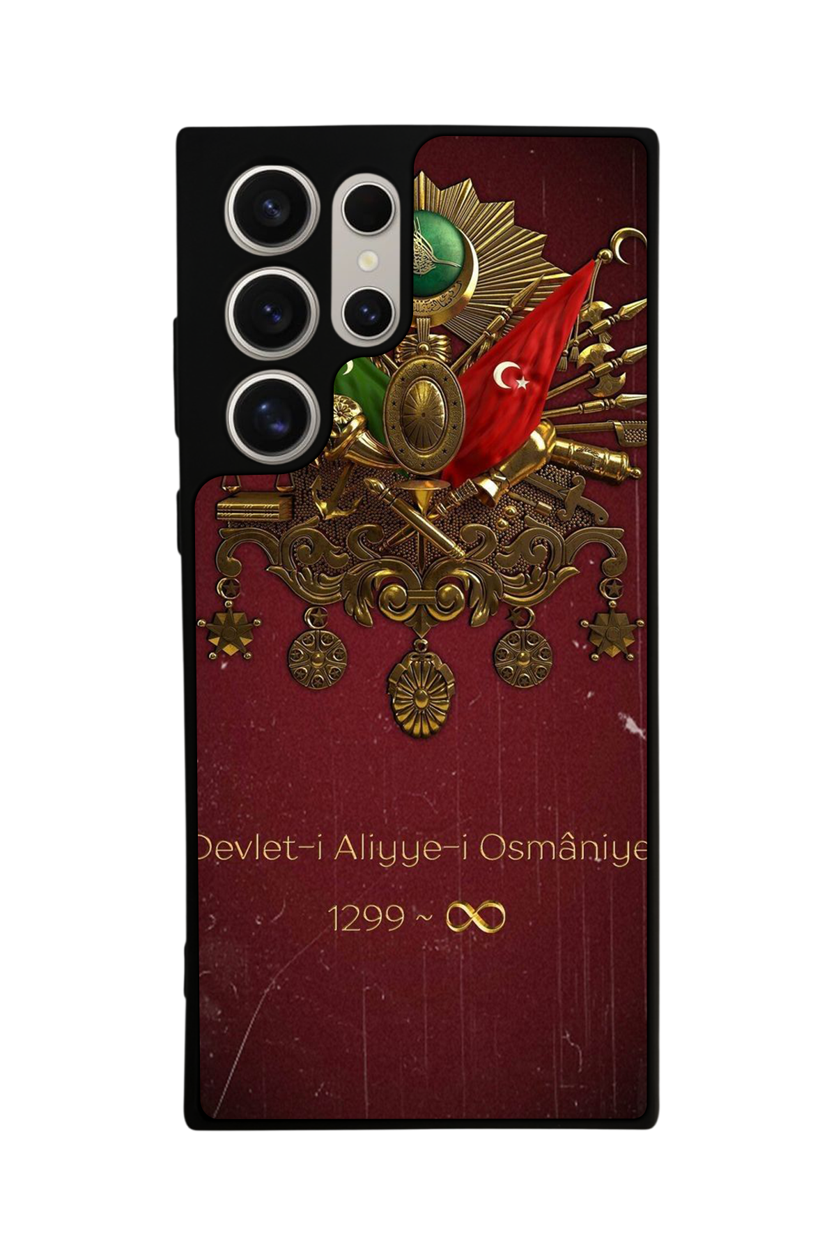 Samsung Galaxy S22 Ultra Uyumlu Osmanli Tugrasi Tasarımlı Glossy Premium Kılıf