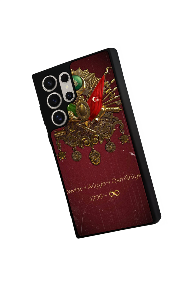 Samsung Galaxy S22 Ultra Uyumlu Osmanli Tugrasi Tasarımlı Glossy Premium Kılıf