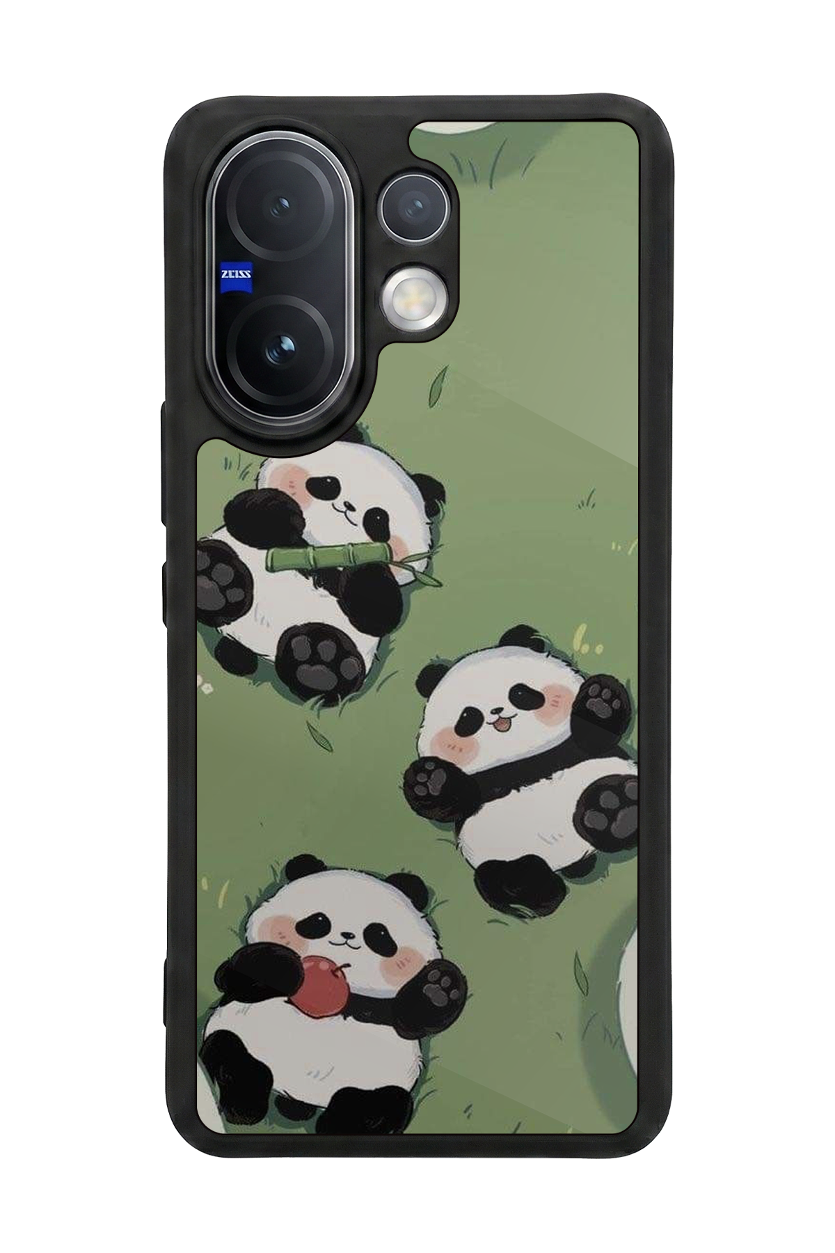 Vivo V60 Uyumlu Panda Tasarımlı Glossy Premium Kılıf
