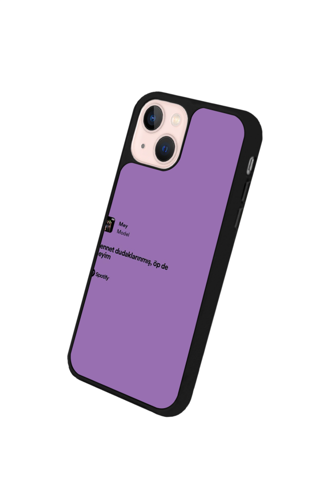 iPhone 13/14 Uyumlu Sarki Sozleri Tasarımlı Glossy Premium Kılıf