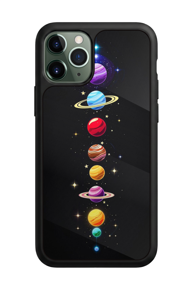 iPhone 11 Pro Max Uyumlu Uzay Tasarımlı Glossy Premium Kılıf