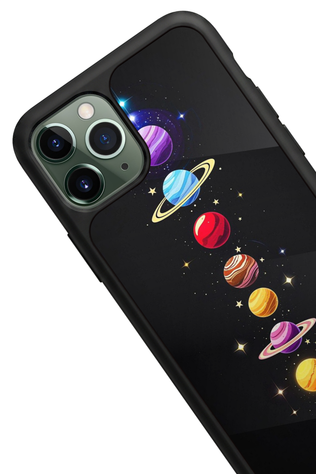 iPhone 11 Pro Max Uyumlu Uzay Tasarımlı Glossy Premium Kılıf