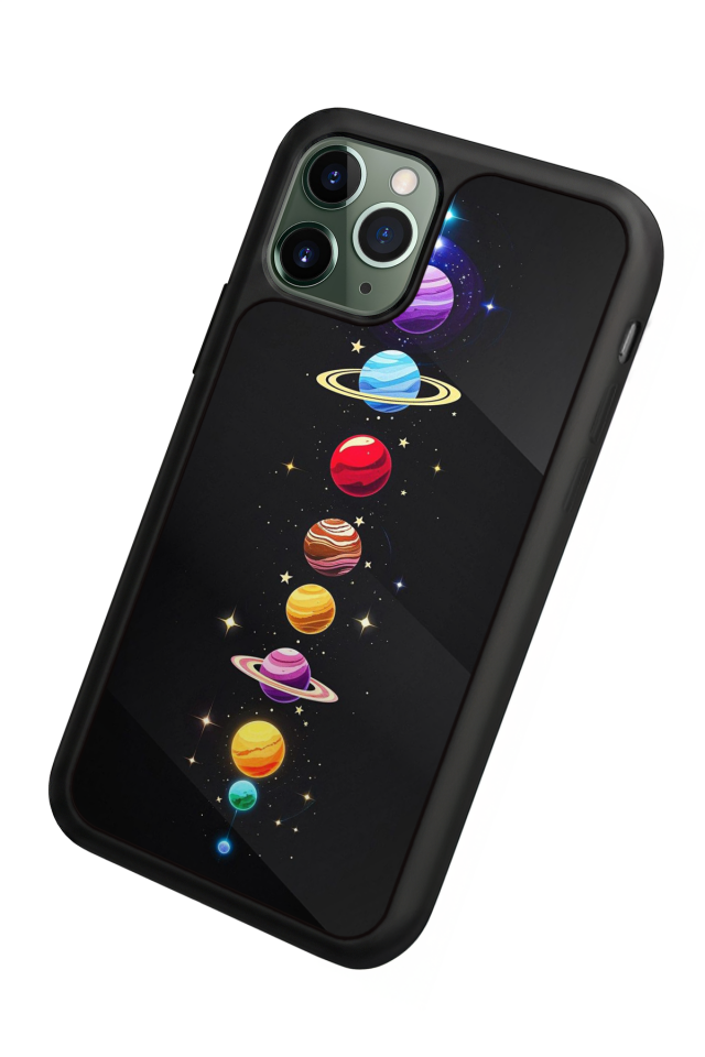 iPhone 11 Pro Max Uyumlu Uzay Tasarımlı Glossy Premium Kılıf