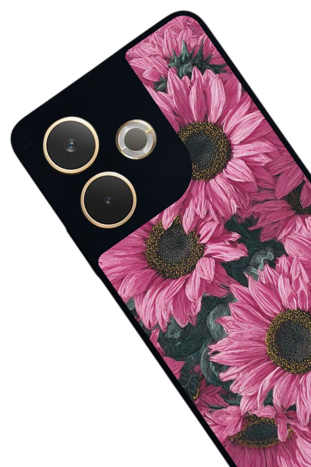 Oppo A5 Pro Uyumlu Cicek Tasarımlı Glossy Premium Kılıf