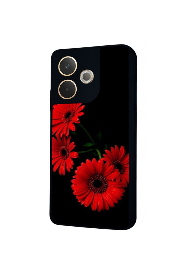 Oppo A5 Pro Uyumlu Cicek Tasarımlı Glossy Premium Kılıf