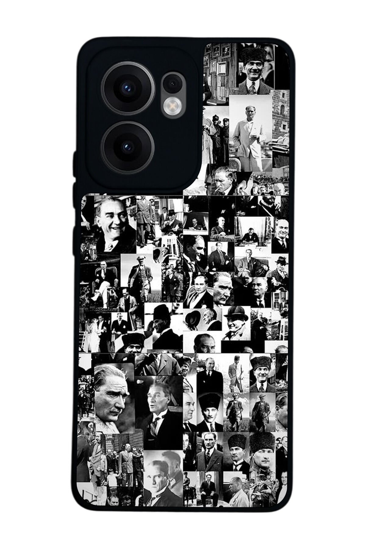 Oppo Reno 13F Uyumlu Mustafa Kemal Ataturk Tasarımlı Glossy Premium Kılıf