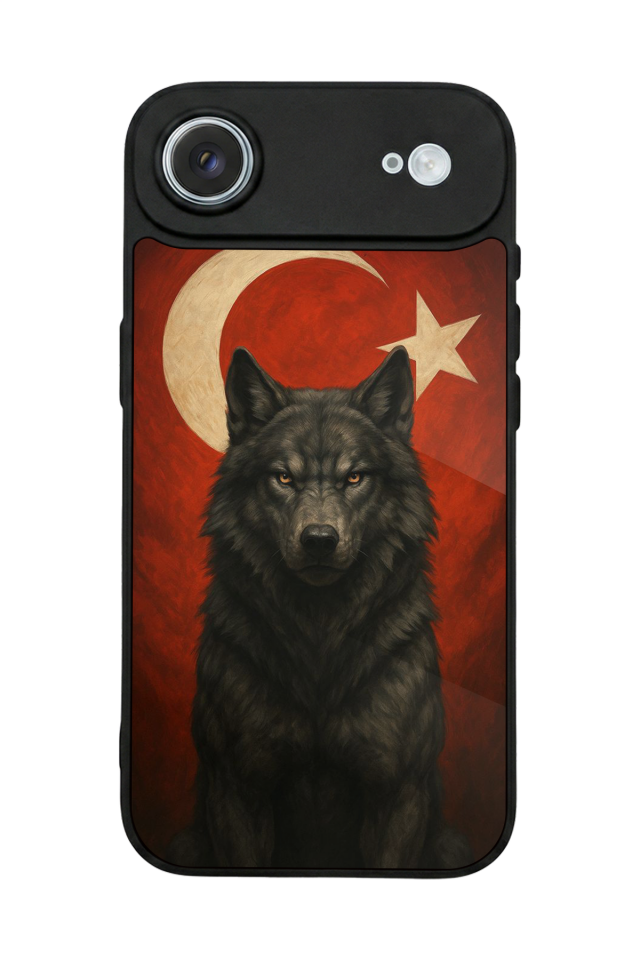 iPhone 17 Air Uyumlu Bozkurt Tasarımlı Glossy Premium Kılıf