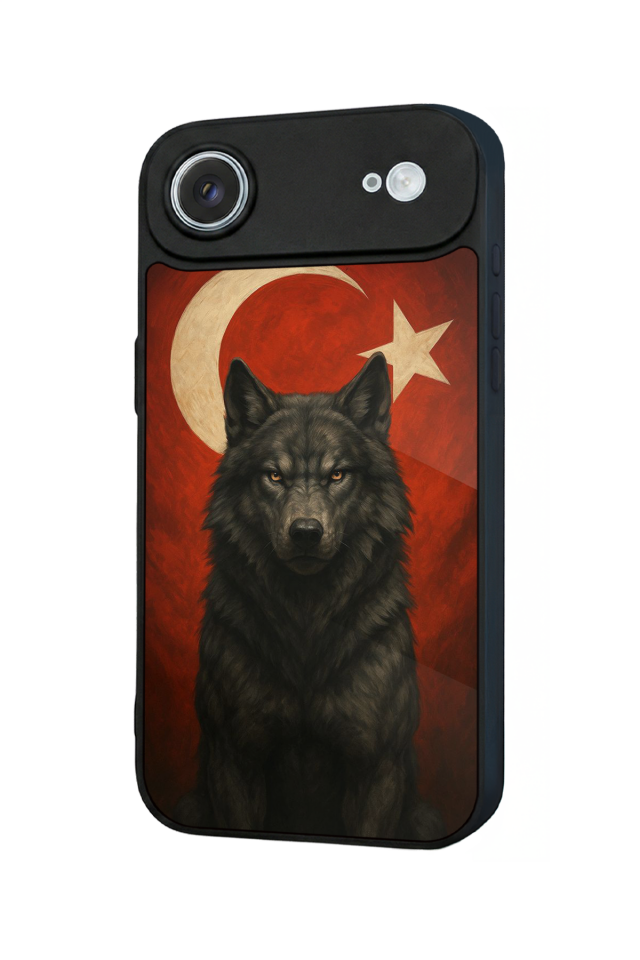 iPhone 17 Air Uyumlu Bozkurt Tasarımlı Glossy Premium Kılıf