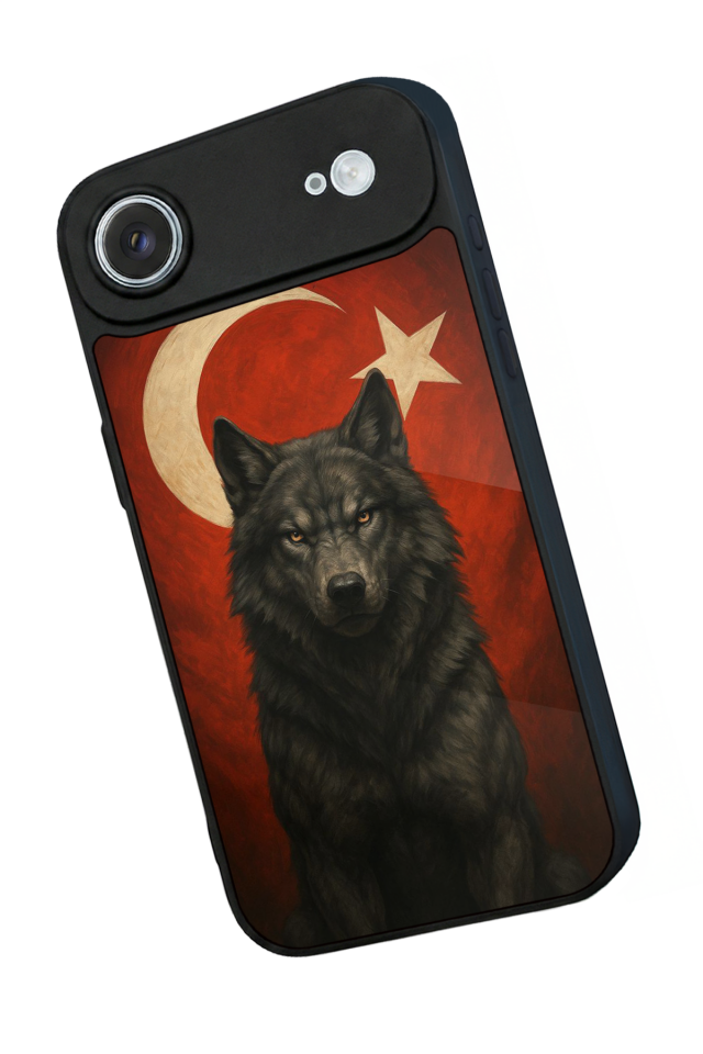 iPhone 17 Air Uyumlu Bozkurt Tasarımlı Glossy Premium Kılıf