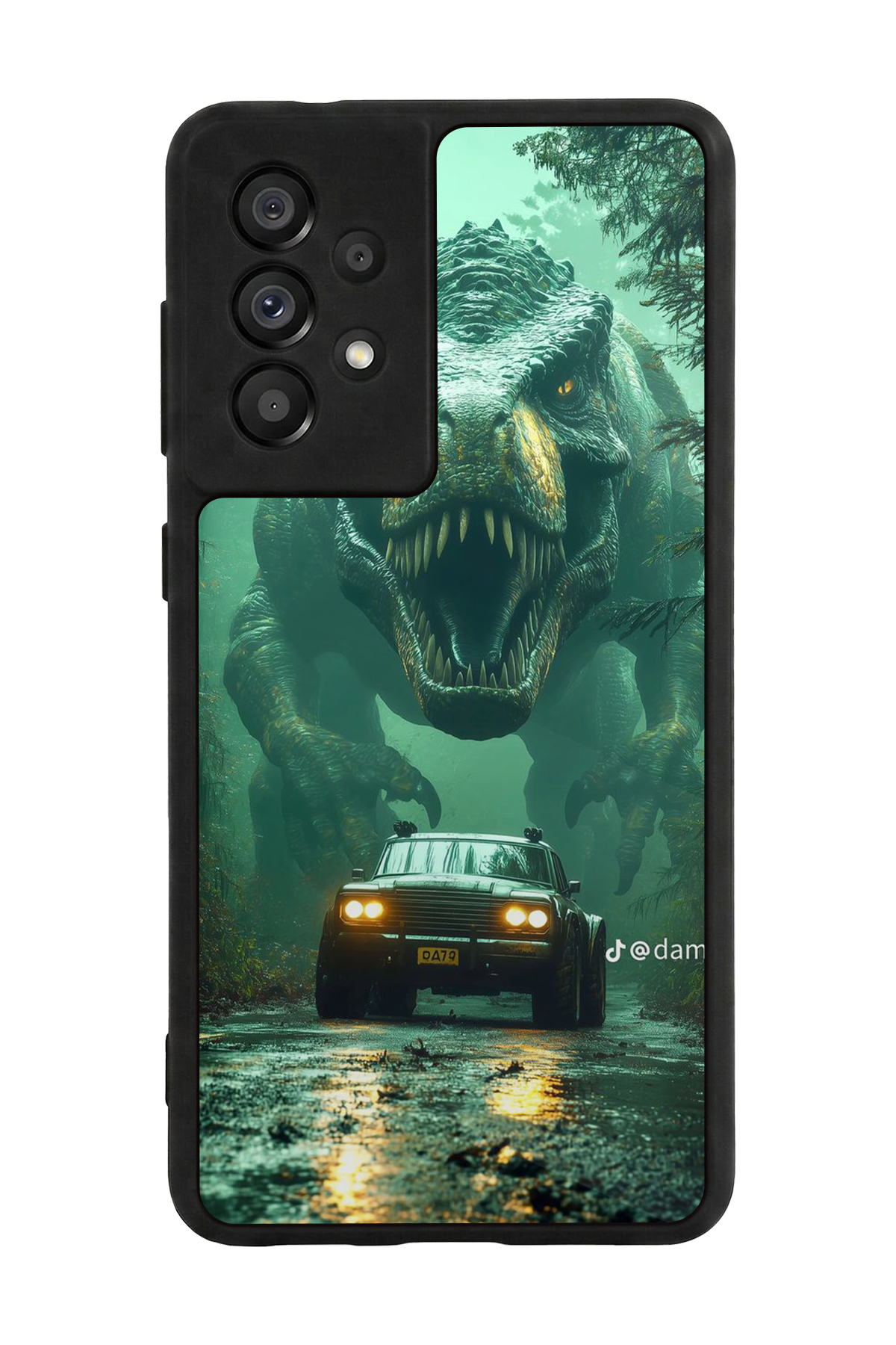 Samsung Galaxy A73 Uyumlu Dinazor Tasarımlı Glossy Premium Kılıf
