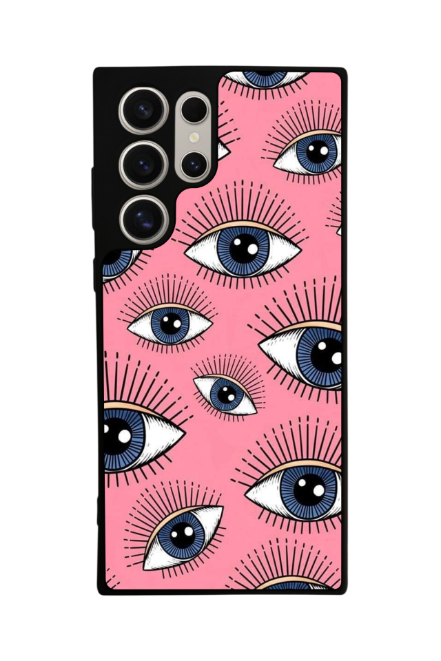 Samsung Galaxy S22 Ultra Uyumlu Göz Tasarımlı Glossy Premium Kılıf