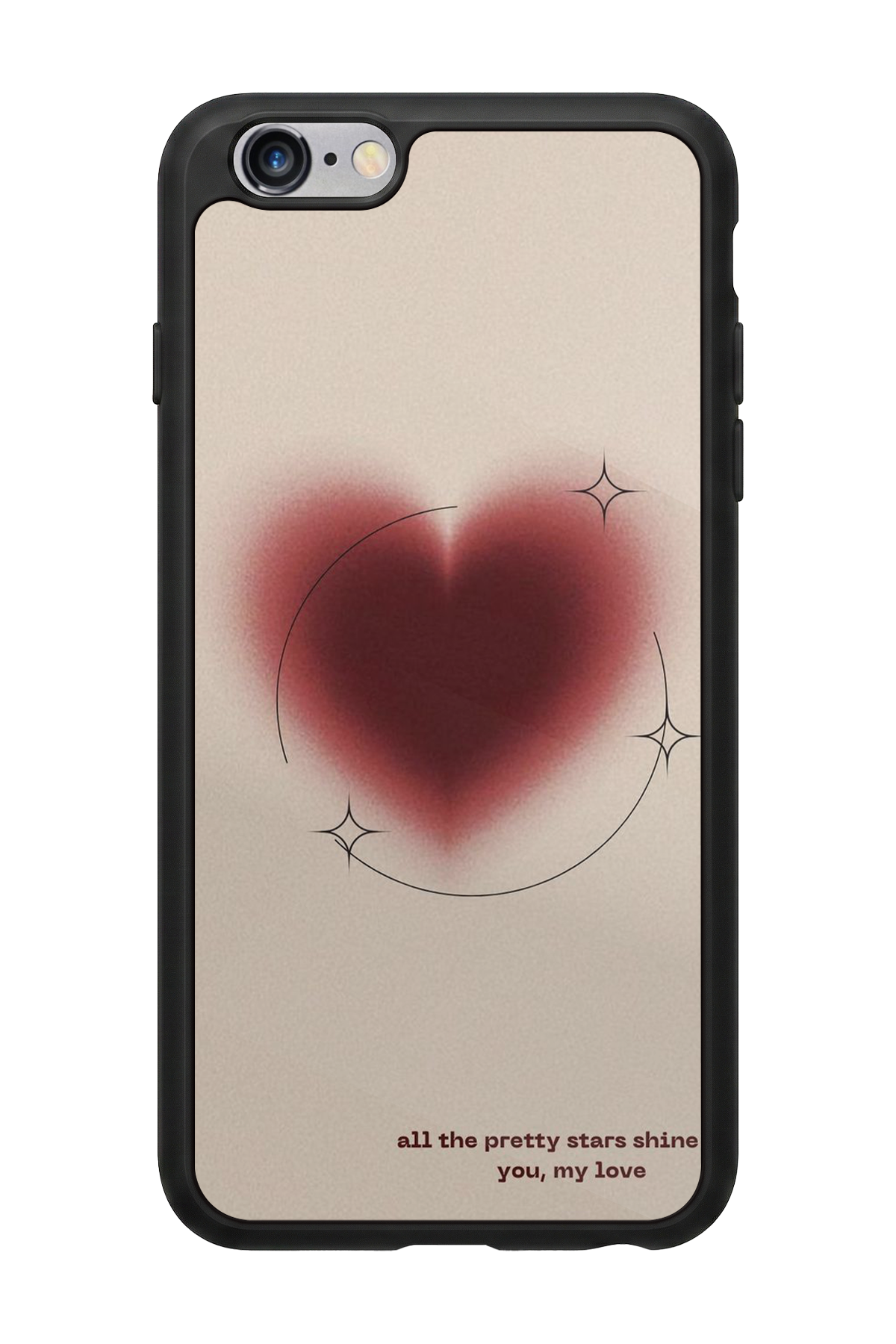 iPhone 6s Plus Uyumlu Kalp Love Tasarımlı Glossy Premium Kılıf