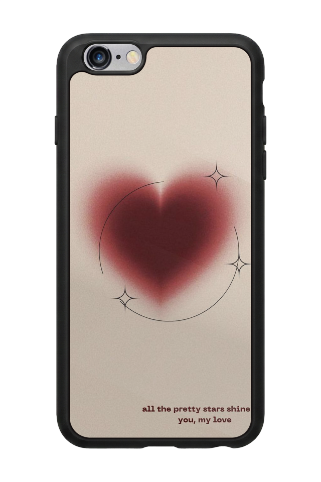 iPhone 6s Plus Uyumlu Kalp Love Tasarımlı Glossy Premium Kılıf