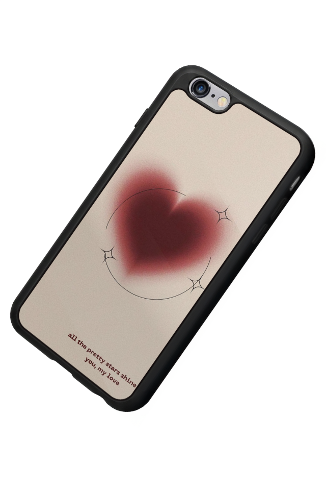 iPhone 6s Plus Uyumlu Kalp Love Tasarımlı Glossy Premium Kılıf