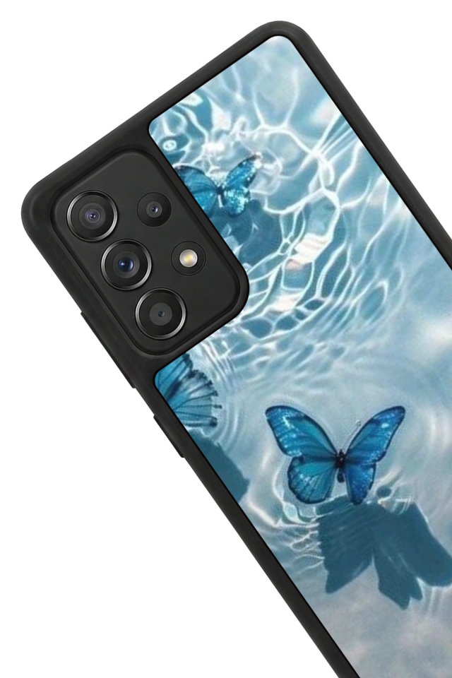 Samsung Galaxy A72 Uyumlu Kelebek Tasarımlı Glossy Premium Kılıf