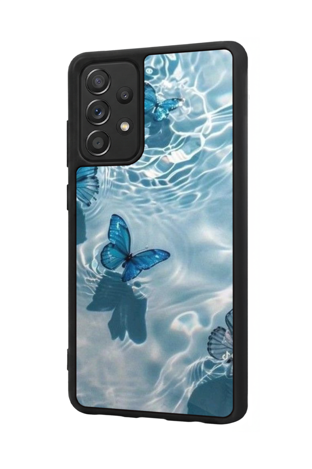 Samsung Galaxy A72 Uyumlu Kelebek Tasarımlı Glossy Premium Kılıf