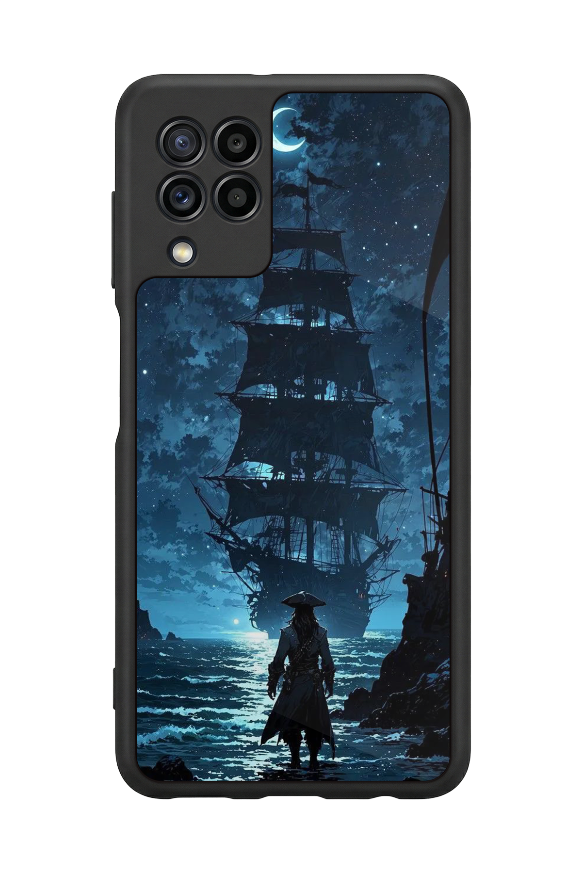 Samsung Galaxy M32 Uyumlu Korsan Tasarımlı Glossy Premium Kılıf
