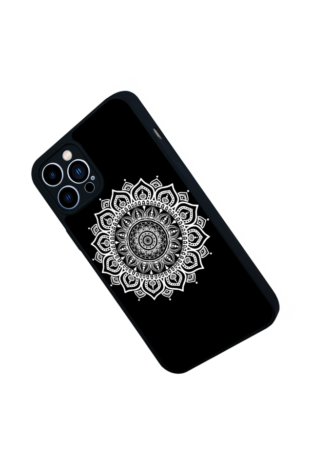 iPhone 13 Pro Max Uyumlu Mandala Tasarımlı Glossy Premium Kılıf