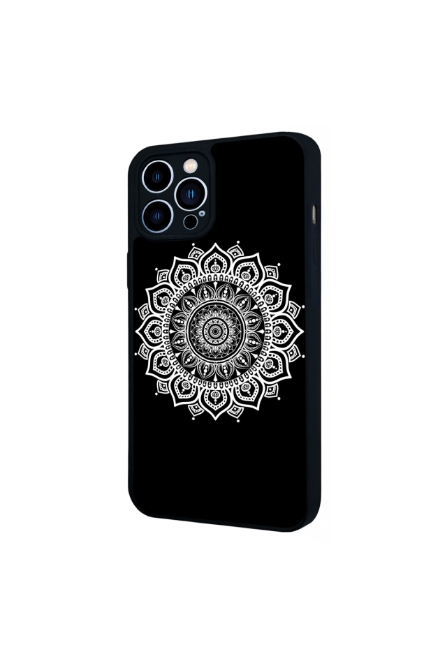 iPhone 13 Pro Max Uyumlu Mandala Tasarımlı Glossy Premium Kılıf